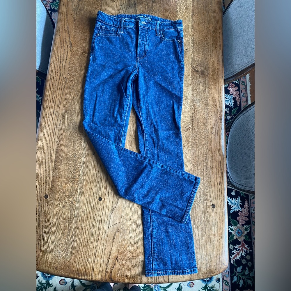 Old Navy Blue Denim Jeans size 2 High Rise Kicker Bootcut